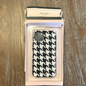 Kate Spade Monochrome Houndstooth Phone Case